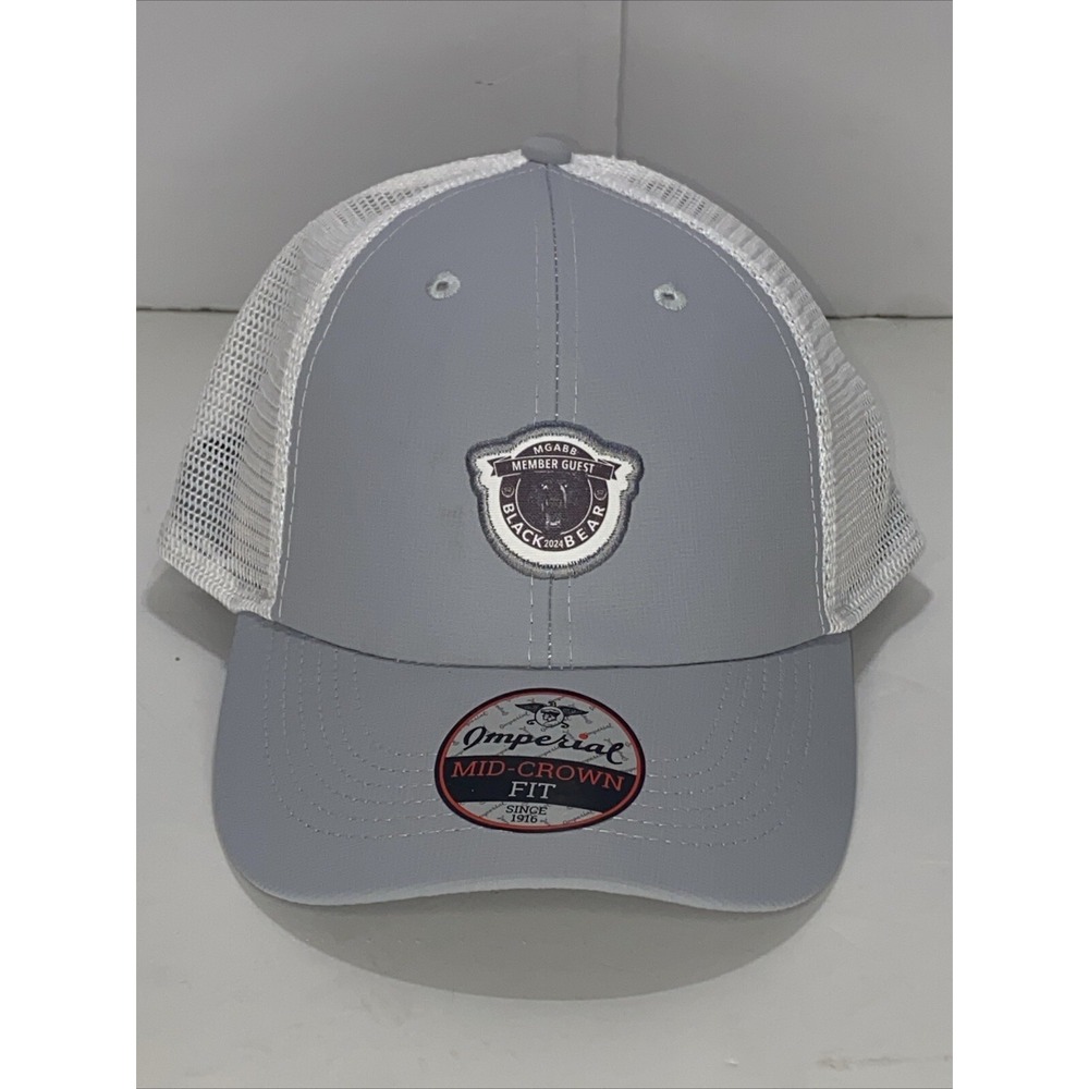 Imperial Sports Gray/White trucker hat Mid crown fit One SZ fits all